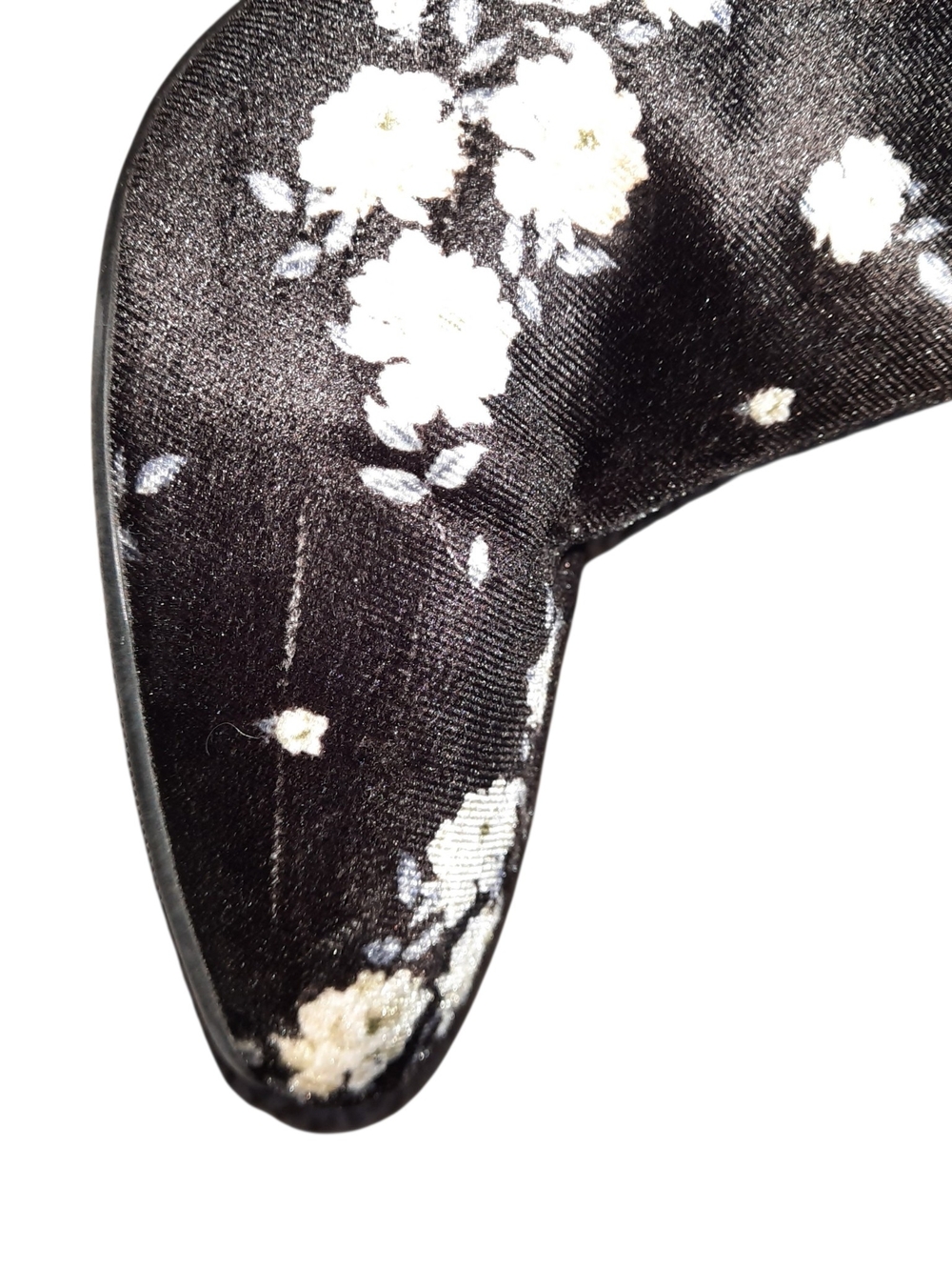 Divided Black Floral Velvet Ankle Booties - Picture 13 of 14